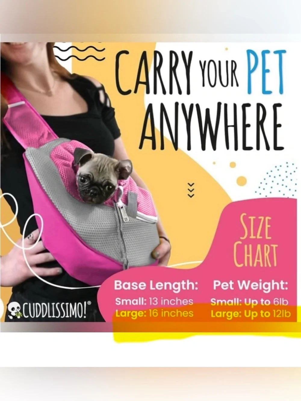 Like New Small Pet Travel Security Bag and Dog Sling Carrier Bundle